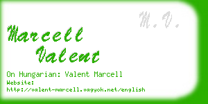 marcell valent business card